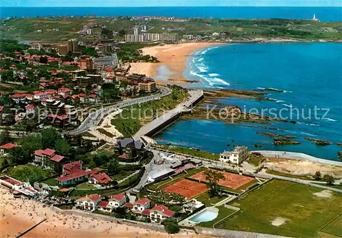 AK / Ansichtskarte Santander Playa El Sardinero vista aerea Santander