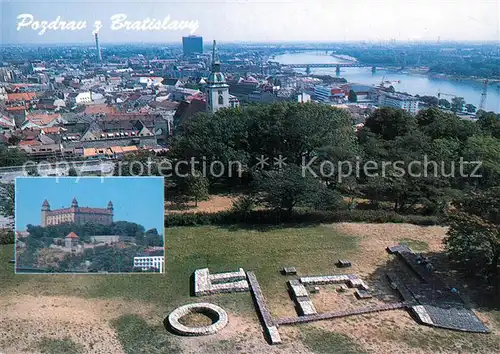 AK / Ansichtskarte Bratislava Burg Stadtpanorama Bratislava