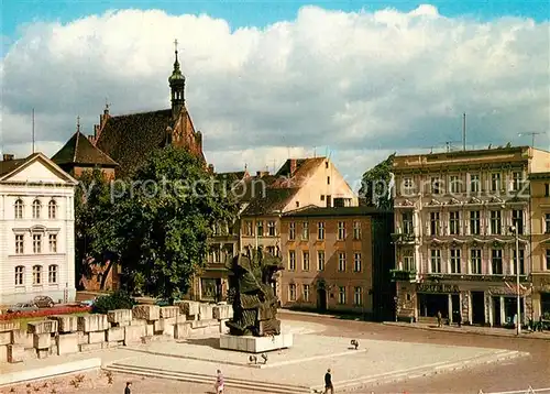 AK / Ansichtskarte Bydgoszcz_Pommern Marktplatz Denkmal Bydgoszcz Pommern