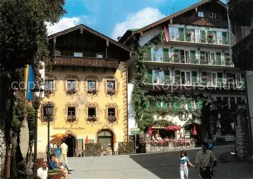 AK / Ansichtskarte St_Wolfgang_Salzkammergut Marktplatz mit Lebzelterhaus Wallner und Schwarzes Roessl Hotel Restaurant St_Wolfgang_Salzkammergut