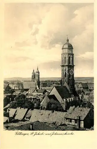 AK / Ansichtskarte Goettingen_Niedersachsen St Jakobi und Johanniskirche Goettingen Niedersachsen