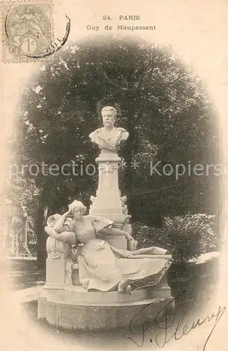 Paris Guy de Maupassant Monument Paris