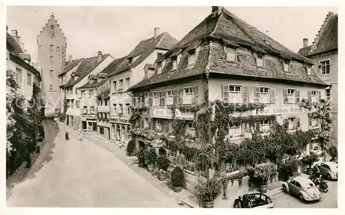 AK / Ansichtskarte Meersburg_Bodensee Stadttor Hotel Loewen Meersburg Bodensee