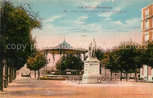 Pau Place Royale Statue d Henri IV Monument Pau