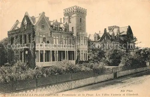 Deauville La Plage Fleurie Promenade de la Plage Les Villas Victoria et Elisabeth Deauville