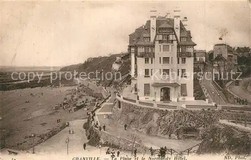 Granville_Manche La Plage et le Normandy Hotel Granville_Manche