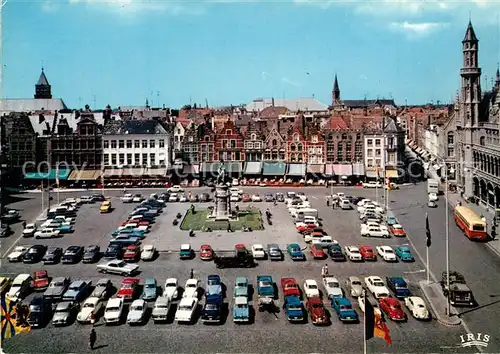 AK / Ansichtskarte Bruges_Brugge_Flandre Grande Place Monument 