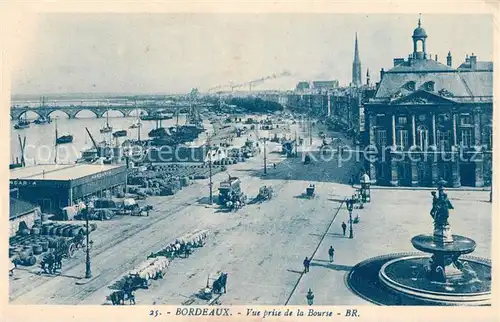 AK / Ansichtskarte Bordeaux Vue prise de la Bourse Bordeaux