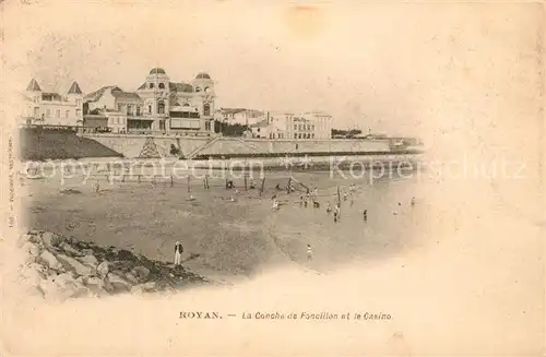 AK / Ansichtskarte Royan_Charente Maritime La Conche de Foncillon et le casino Royan Charente Maritime