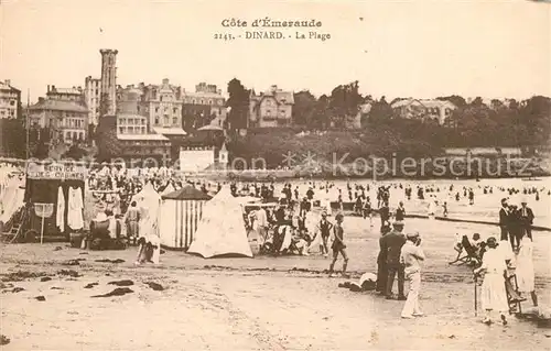 AK / Ansichtskarte Dinard_Ille_et_Vilaine_Bretagne La plage Dinard_Ille