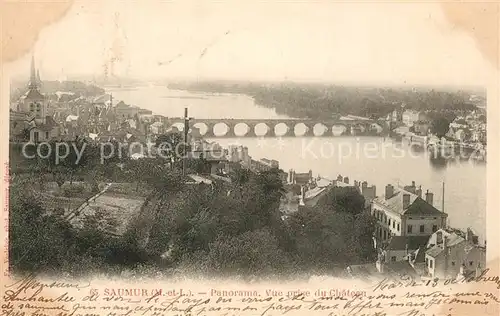 AK / Ansichtskarte Saumur Panorama Vue prise du Chateau Saumur