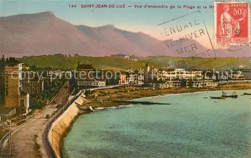 AK / Ansichtskarte Saint Jean de Luz Panorama Plage et les Pyrenees Saint Jean de Luz