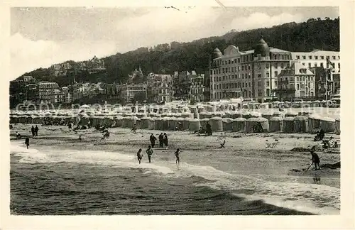 AK / Ansichtskarte Trouville sur Mer La plage a maree haute Trouville sur Mer