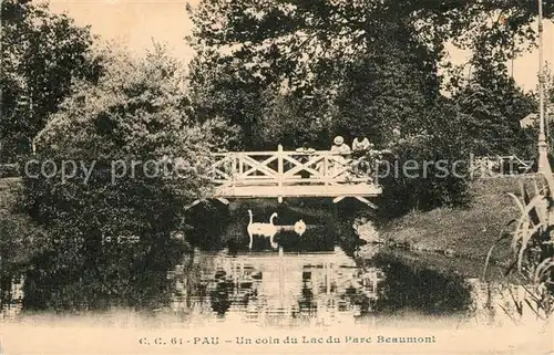 AK / Ansichtskarte Pau Un coin du lac du Parc Beaumont Pau