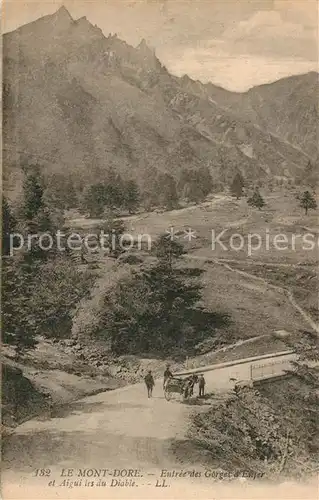 AK / Ansichtskarte Le_Mont Dore_Puy_de_Dome Entree des Gorges d Enfer et Aiguilles du Diable Le_Mont Dore_Puy_de_Dome