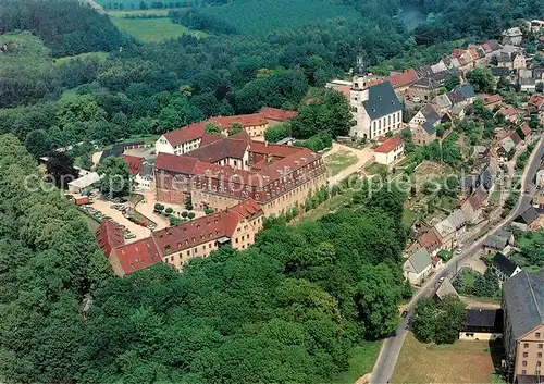 Wechselburg Schloss mit Basilika und St Otto Stadtkirche Fliegeraufnahme Wechselburg