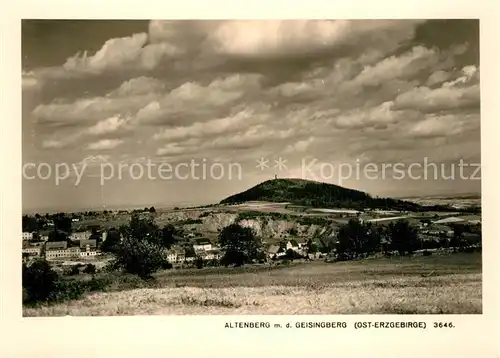 AK / Ansichtskarte Altenberg_Erzgebirge mit dem Geisingberg Altenberg Erzgebirge