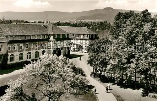 AK / Ansichtskarte Bad_Driburg Graefliche Kurhaeuser mit Iburg Bad_Driburg