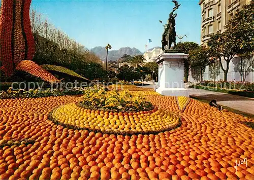 AK / Ansichtskarte Menton_Alpes_Maritimes La Fete du Citron Monument Collection Couleurs et Lumiere de France Menton_Alpes_Maritimes