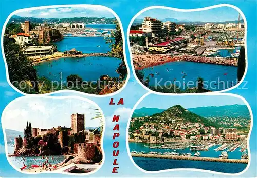 AK / Ansichtskarte La_Napoule_Plage Panorama Cote d Azur Plage Chateau Port vue aerienne La_Napoule_Plage