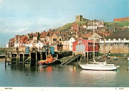 AK / Ansichtskarte Whitby_West_Cliff Ansicht vom Hafen aus Whitby_West_Cliff