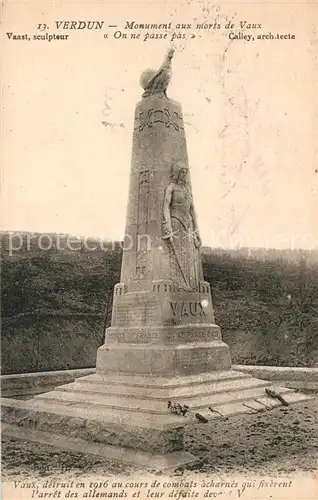 VERDUN_Meuse Monument aux morts de Vaux Grande Guerre Verdun Meuse