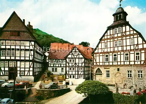 AK / Ansichtskarte Homberg_Efze Partie am Rathaus Homberg Efze