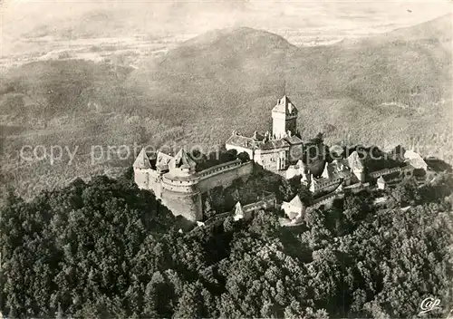 AK / Ansichtskarte Haut Koenigsbourg_Hohkoenigsburg Fliegeraufnahme Haut Koenigsbourg