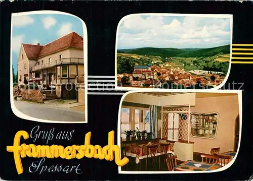 Frammersbach Terrassengaststaette Fremdenpension Kessler Frammersbach