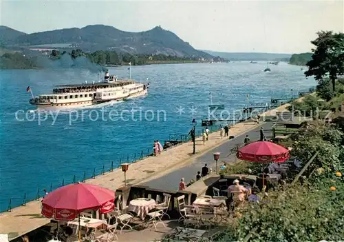 Bad_Godesberg Rheinpartie Dampfer mit Siebengebirge Bad_Godesberg