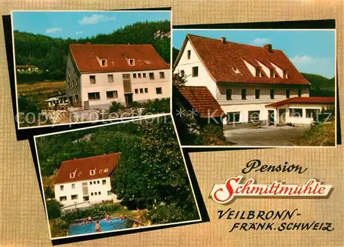 AK / Ansichtskarte Veilbronn Pension Schmittmuehle Swimming Pool Veilbronn