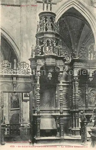 AK / Ansichtskarte Saint Bertrand de Comminges La Stalle Episcopale Interieur de la Cathedrale Saint Bertrand de Comminges