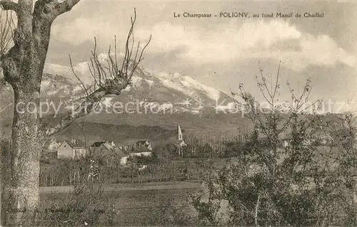 AK / Ansichtskarte Poligny_Hautes Alpes Panorama et au fond Massif de Chaillol Poligny Hautes Alpes