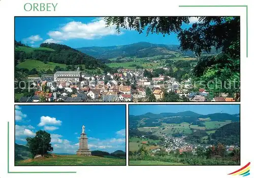 AK / Ansichtskarte Orbey_Haut_Rhin Panorama Vogesen Denkmal Orbey_Haut_Rhin