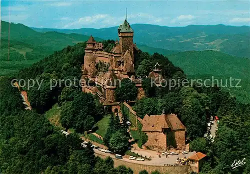 AK / Ansichtskarte Haut Koenigsbourg_Hohkoenigsburg Vue aerienne du chateau Haut Koenigsbourg