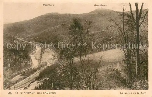 AK / Ansichtskarte Stambach_Bas_Rhin Panorama Vallee de la Zorn Haut Barr Geroldseck les Vosges Stambach_Bas_Rhin