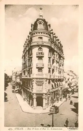 AK / Ansichtskarte Vichy_Allier Rue Wilson et Rue G. Clemenceau Vichy Allier