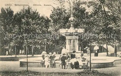 AK / Ansichtskarte Libau_Liepaja Springbrunnen Libau Liepaja