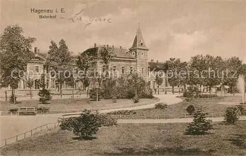 AK / Ansichtskarte Hagenau_Elsass La Gare Bahnhof Hagenau Elsass