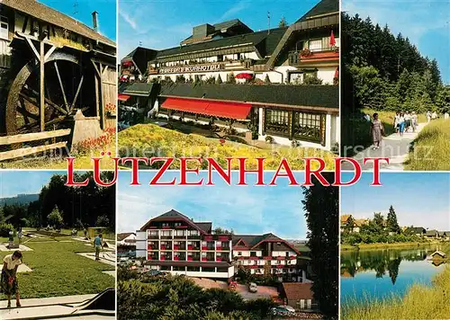 AK / Ansichtskarte Luetzenhardt Pfeiffers Kurhotel Muehle Wanderweg Minigolfanlage Badesee Luetzenhardt