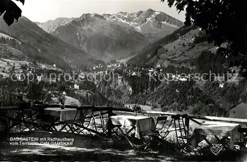 AK / Ansichtskarte Bad_Gastein mit Radhausberg Caf? Gamskar Bad_Gastein