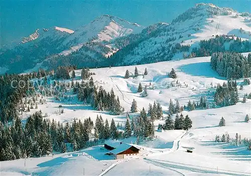 AK / Ansichtskarte Oberstaufen Fliegeraufnahme Steibis Oberstaufen