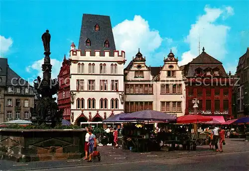 AK / Ansichtskarte Trier Steipe und Petrusbrunnen Trier