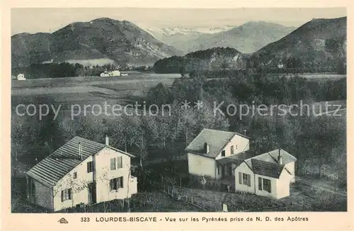 AK / Ansichtskarte Biscaye_Lourdes Vue sur les Pyrenees prise de Notre Dame des Apotres 