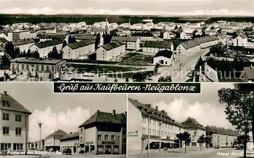 AK / Ansichtskarte Neugablonz Stadtpanorama Buergerstrasse Neuer Markt Neugablonz