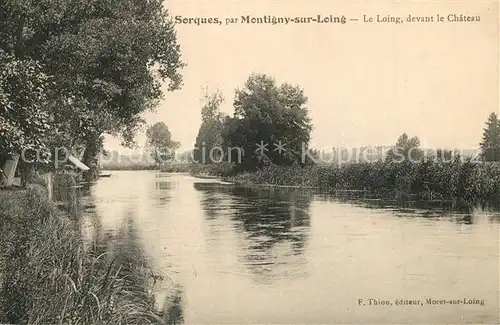 AK / Ansichtskarte Montigny sur Loing le Loing devant le Chateau Montigny sur Loing