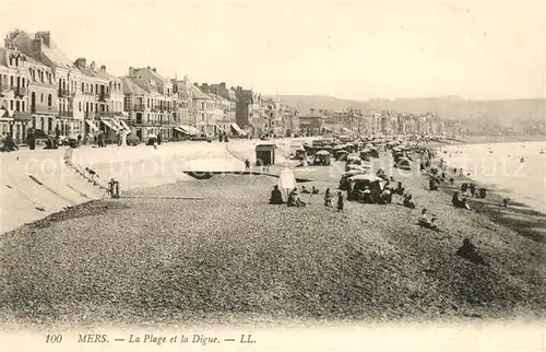 AK / Ansichtskarte Mers les Bains La Plage et la Digue Mers les Bains