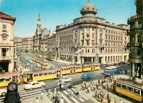 AK / Ansichtskarte Strassenbahn Budapest Ring Rakoczistrasse Kreuzung 