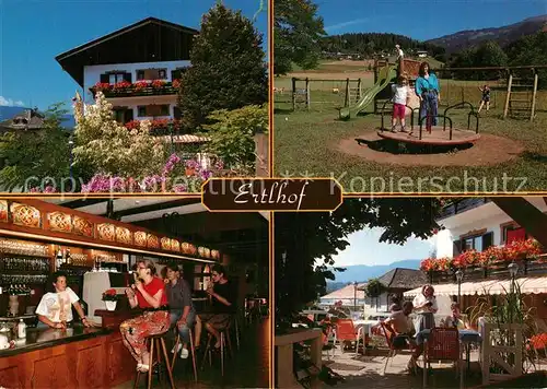 AK / Ansichtskarte Seeboden_Millstaettersee Gaestehaus Pension Ertlhof Terrasse Kinderspielplatz Seeboden_Millstaettersee