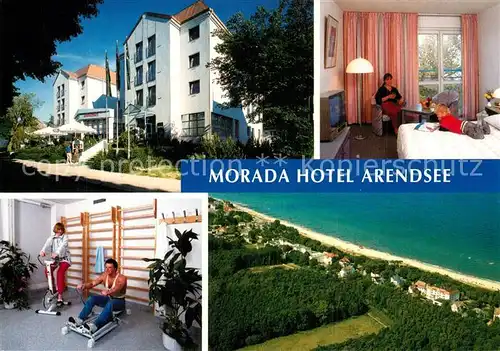 AK / Ansichtskarte Kuehlungsborn_Ostseebad Morada Hotel Arendsee Fliegeraufnahme Kuehlungsborn_Ostseebad